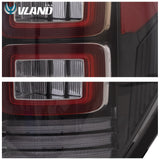 VLAND Full LED Tail Lights For Ford F150 2009-2014 with Red Turn Signal Rear Lights