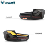 VLAND OLED Tail Lights For BMW 3-Series F30 F35 F80 Sedan 2013-2018 with Amber Sequential Turn Signals