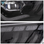 VLAND LED Headlights for Ford Mustang 2010-2014 with Sequential Turn Signals Head Light 1 Pair