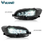 VLAND LED Headlights for 2015-2017 Subaru WRX Clear/Amber Reflector Head Light Assembly