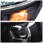 VLAND LED Headlights for Toyota Camry Sedan 2012-2014 black housing