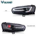 VLAND LED Headlights & Tail lights Smoked For Mitsubishi Lancer / EVO X Assembly