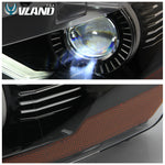 VLAND LED Headlights for Ford Mustang 2018-2021 LED Dual Beam Lens LED Front Lights RGB DRL