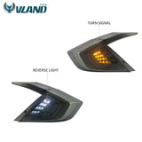 VLAND LED Smoked Tail Lights For Honda Civic 10th Gen 2016-2018 4PCS