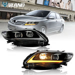  LED DRL Headlights for Toyota Corolla 2011-2013 Projector Head Light