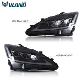 VLAND Full LED Headlights&Tail Lights Fit For Lexus IS250 350 ISF 2006-2012 Assembly